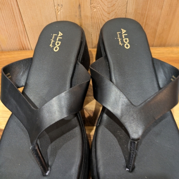 ALDO Black Platform Sandals for Women Size 9 - Picture 3 of 9